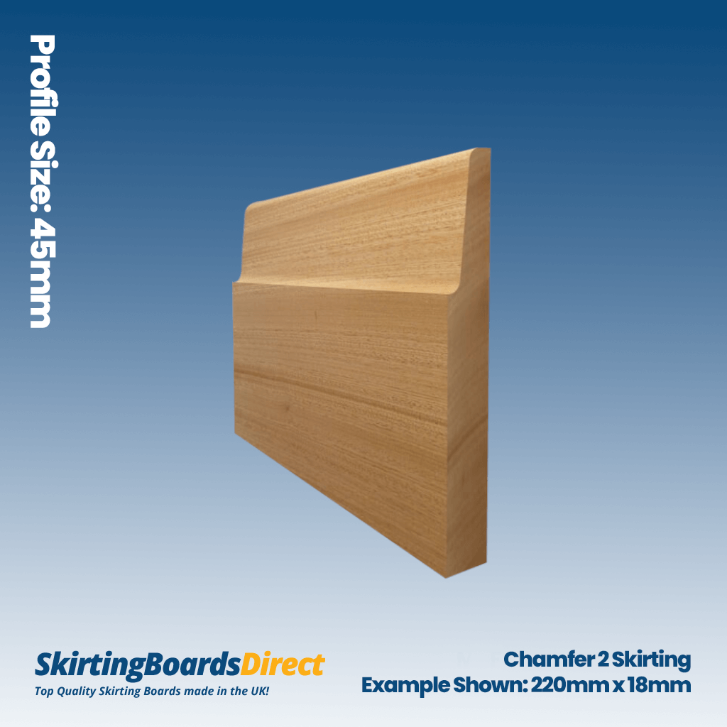 Sapele Chamfer 2 Skirting Boards