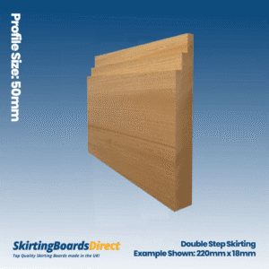 Sapele Double Step Skirting Boards
