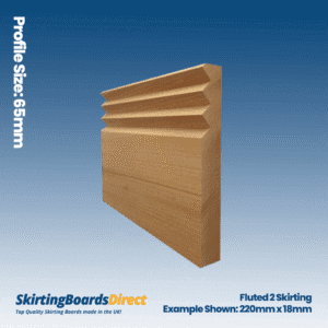 Sapele Fluted 3 Skirting Boards