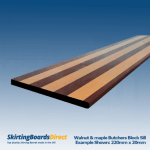 Wallnut & Maple Butchers Block Windowsills