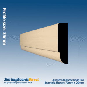 Ash Step Bullnose Dado Rail