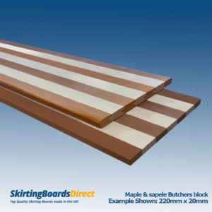 Maple & Sapele Butchers Block Stair Treads