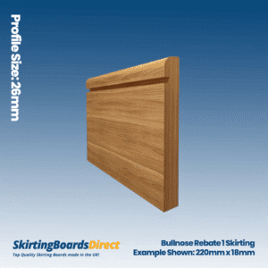Oak Bullnose Rebate 1 Skirting Boards
