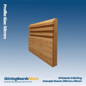 Oak 45 Rebate 3 Skirting Boards