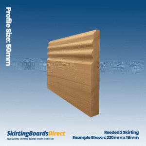 Sapele Reeded 2 Skirting Boards