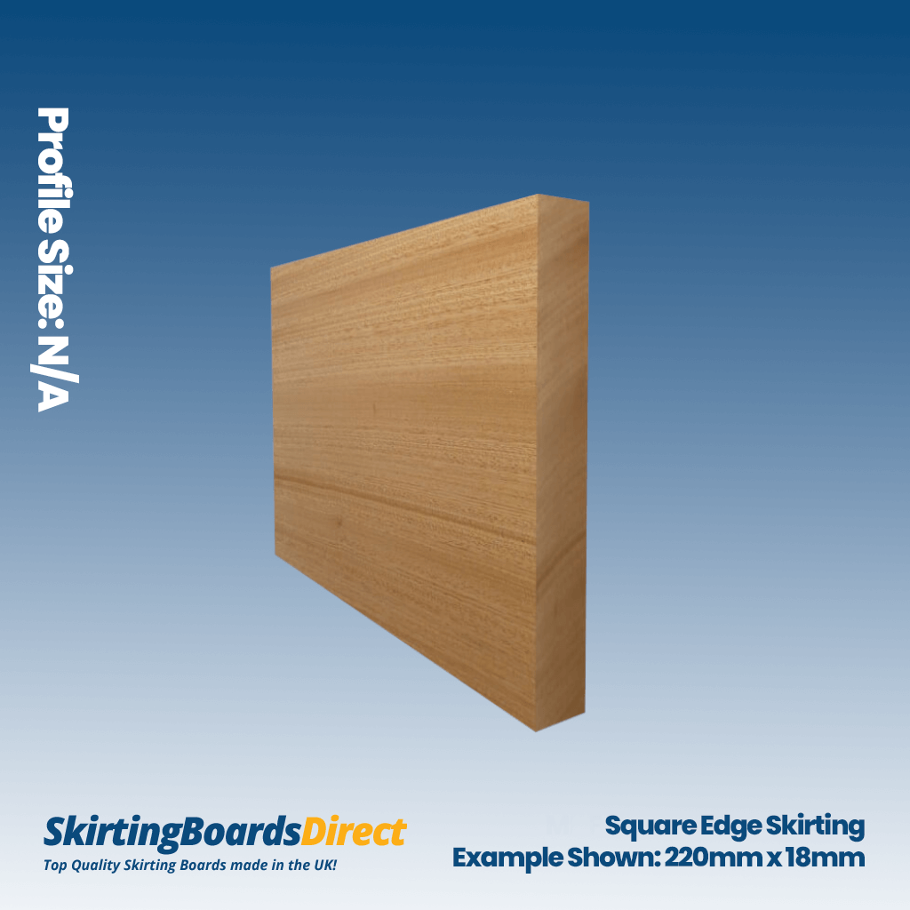 Sapele Square Edge Skirting Boards