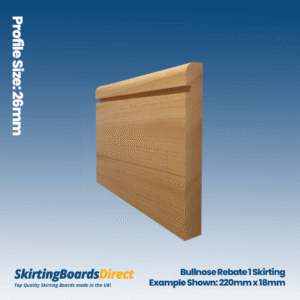 Sapele Bullnose Rebate 1 Skirting Boards