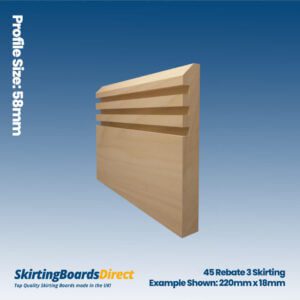Tulip 45 Rebate 3 Skirting Boards
