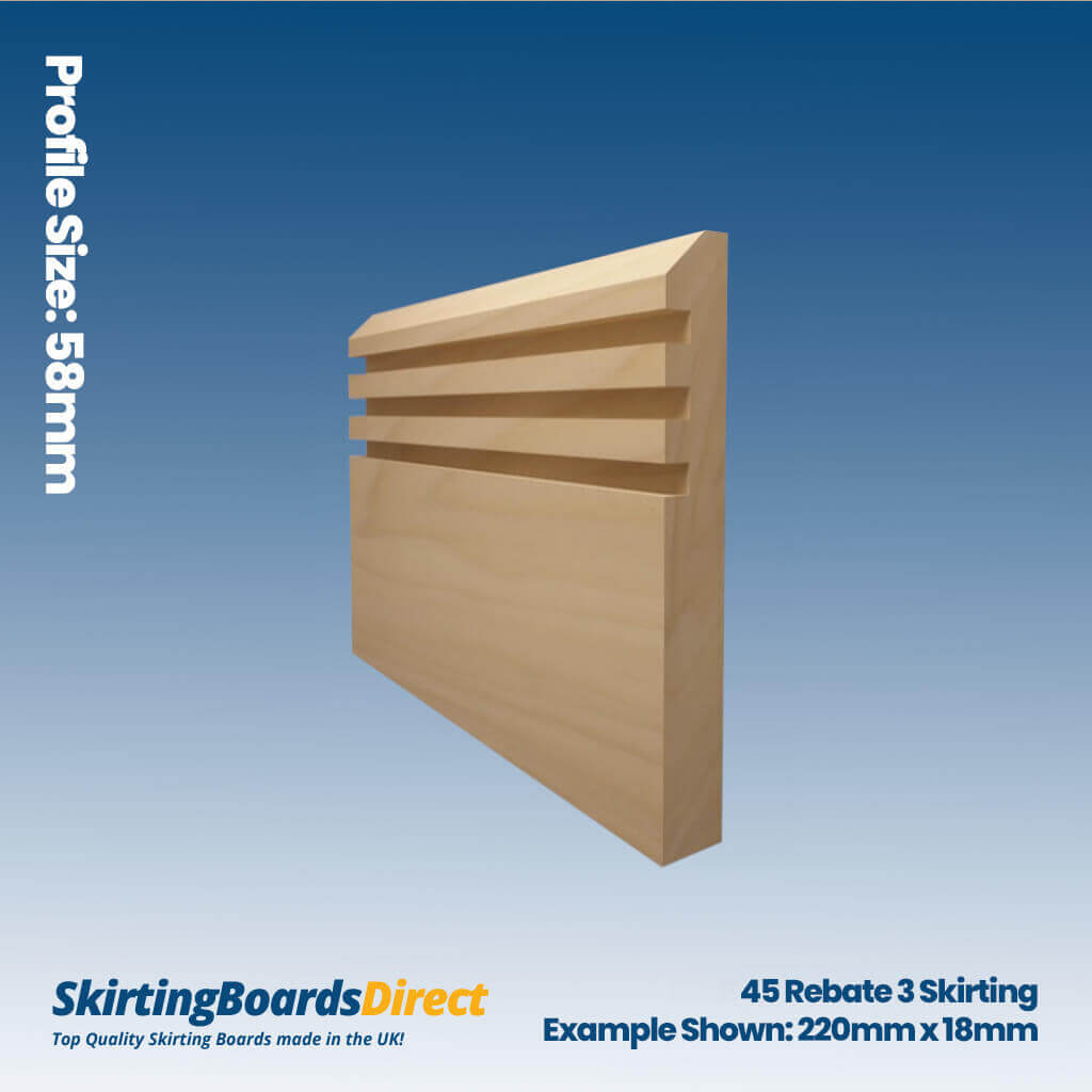 Tulip 45 Rebate 3 Skirting Boards