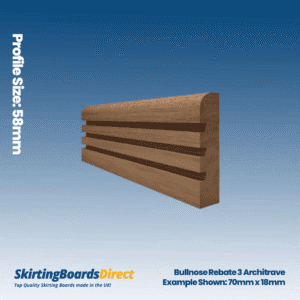 Walnut Bullnose Rebate 3 Architrave