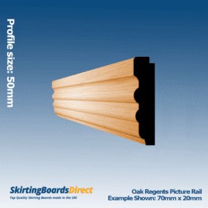 Oak Reeded 2 Picture Rail