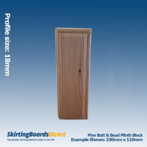 Pine Butt & Bead Plinth Block