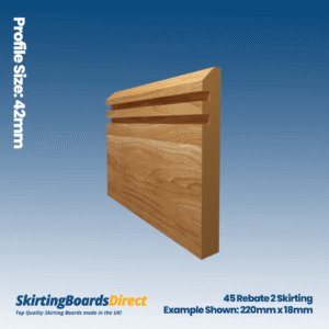 Oak 45 Rebate 2 Skirting Boards