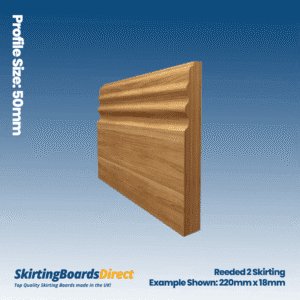 Oak Reeded 2 Skirting Boards
