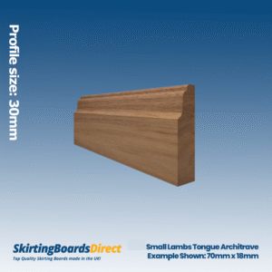 Walnut Small Lambs Tongue Architrave