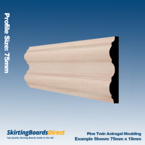 Pine Twin Astragal Dado Rail